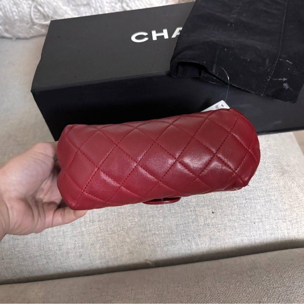 Chanel Red Quilted mini Leather Bag - Picture 5 of 8
